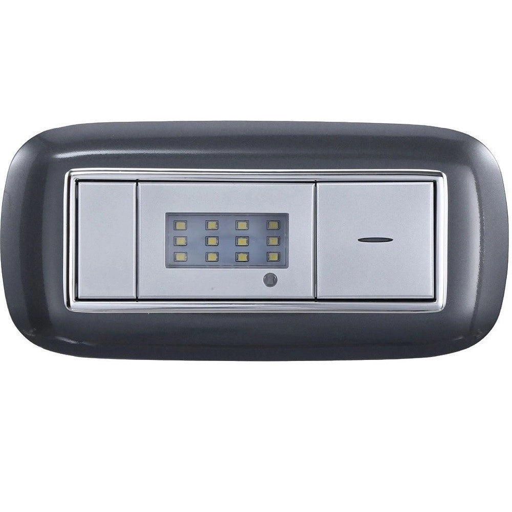 Trade Shop - Placca Oval 3 4 6 Moduli Colore Nero Compatibile Con Bticino Axolute -