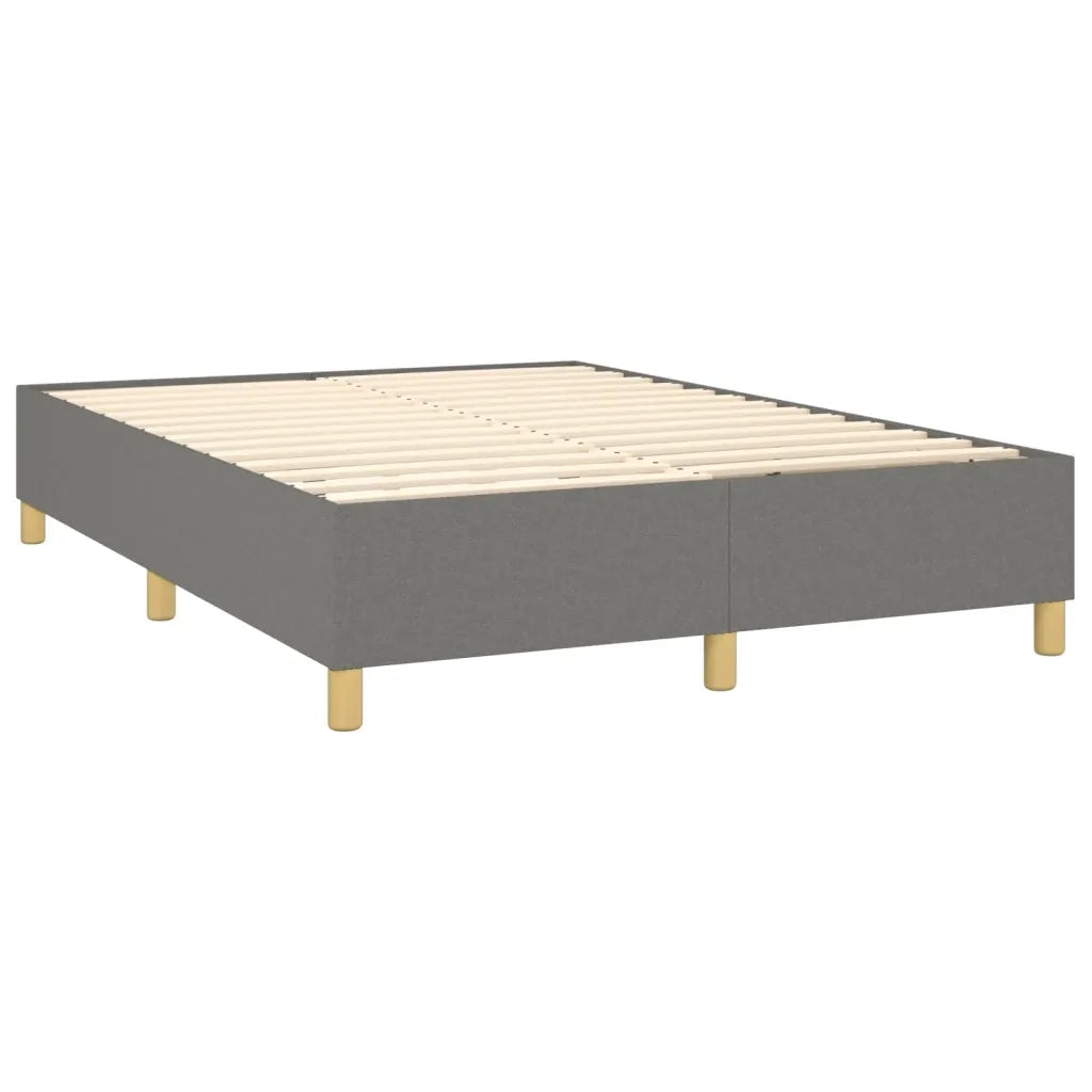 Giroletto a Molle con Materasso Grigio Scuro 140x190 cm Tessuto 3137470