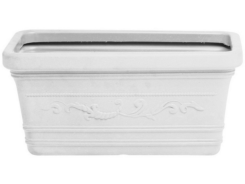 fioriera rettangolare festonata prestige col. bianco cm. 60 cod:ferx.vit52970