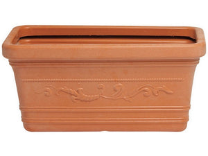 fioriera rettangolare festonata prestige col. terracotta cm. 60 cod:ferx.vit52971