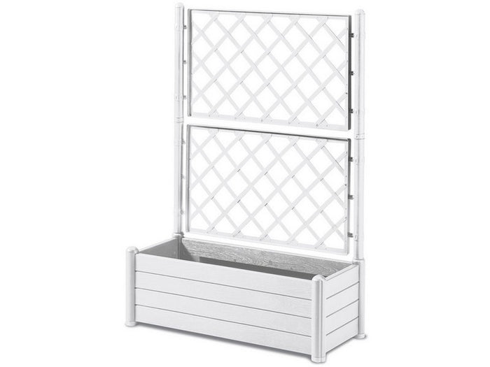 fioriera con spalliera italia lt. 80 cm. 100x43x142 h col. bianco cod:ferx.vit53914