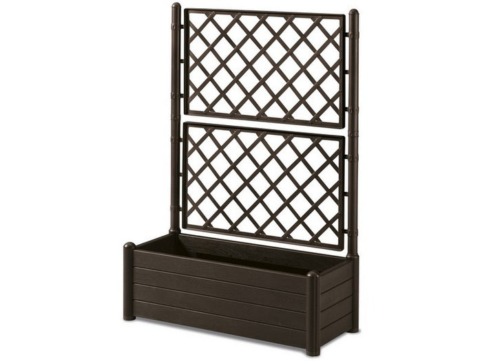 fioriera con spalliera italia lt. 80 cm. 100x43x142 h col. moka cod:ferx.vit53915