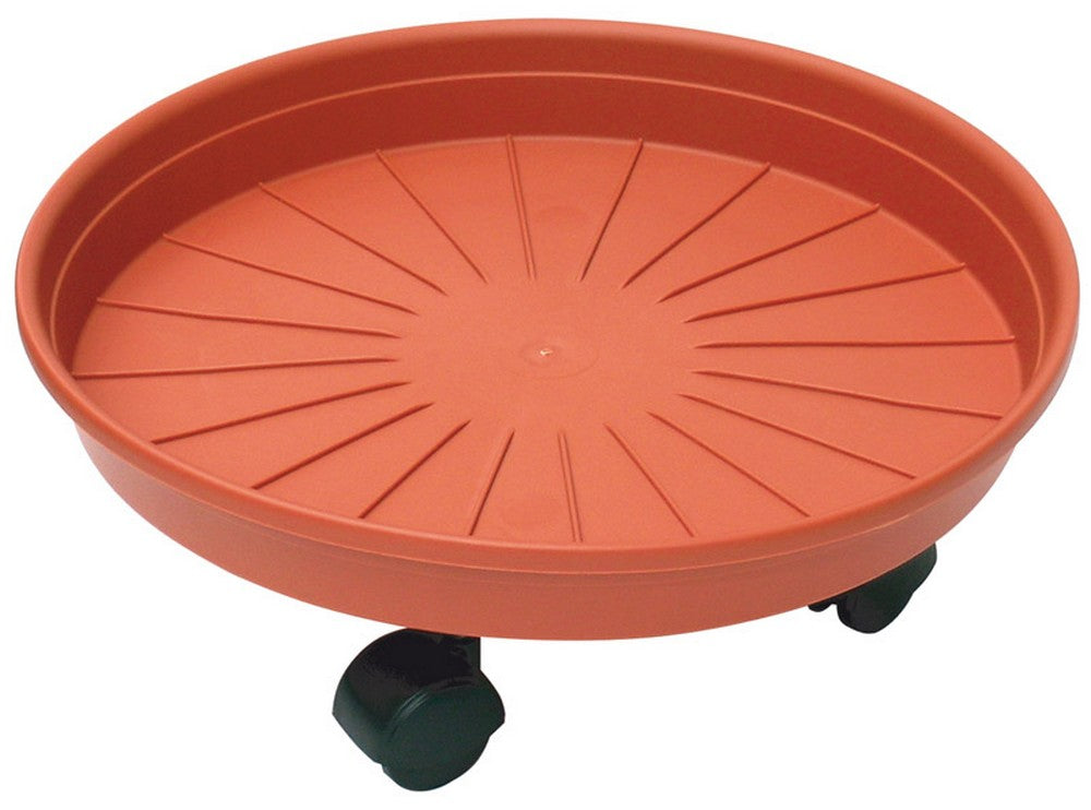 sottovaso tondo margherita con ruote  cm. 35 (ï) x 6 h cod:ferx.vit23779