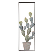 Decorazione in Metallo 3D Cactus 3, Verde, Metallo, 31x2,5x90 cm