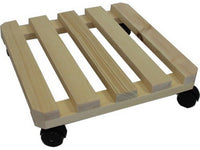 portavaso mobile in legno scuro con ruote cm.34x34 cod:ferx.vit46867