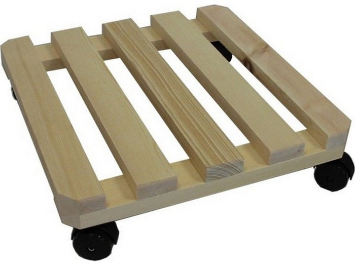 portavaso mobile in legno scuro con ruote cm.34x34 cod:ferx.vit46867