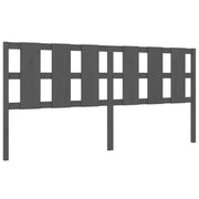 Testiera | Testata per Letto Grigia 205,5x4x100 cm Legno Massello di Pino