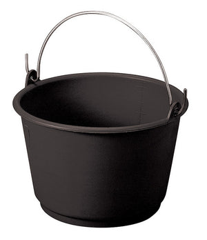 secchio in plastica graduato  lt. 18 - col. nero cod:ferx.vit33842