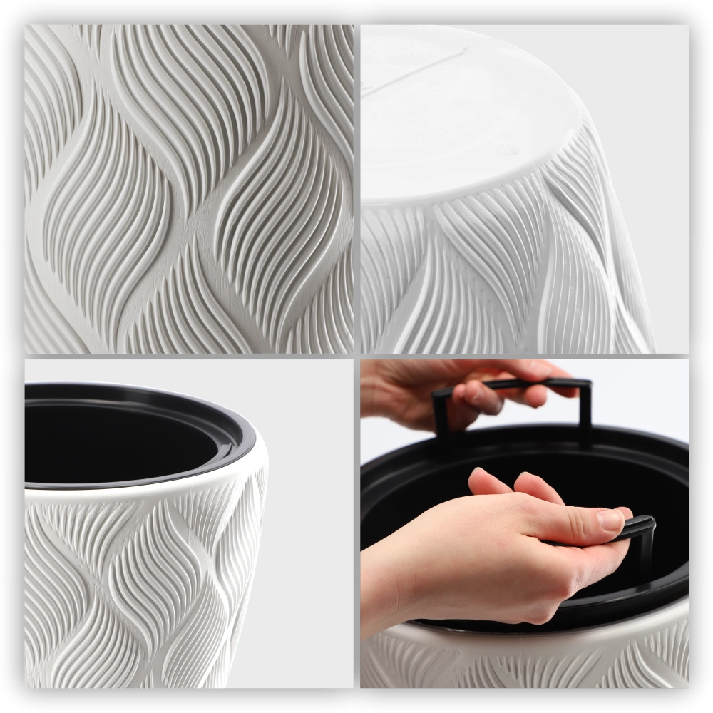 Vaso da fiori KADAX con inserto 32 cm, copertura in plastica alta