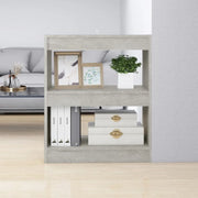 Libreria Divisorio-Scaffale per Libri-Mobile di Stoccaggio Grigio Cemento 60x30x72 cm