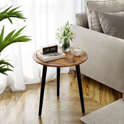 Tavolo di supporto rotondo in legno - Stile scandinavo - Progettato per la sicurezza - Piastra antiscivolo - MDF di alta qualità - 42 x 42 x 51 cm - Tavolo salotto