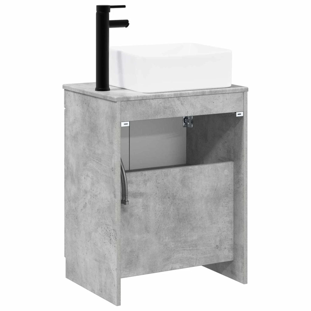 Set di mobili per il bagno Grigio Cemento Legno ingegnerizzato 3404225