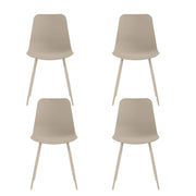 Set 4 Sedie Cover 50x58x85 cm in Polipropilene Beige