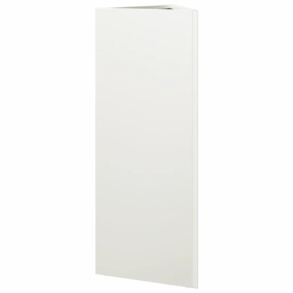 Fioriere 2 pz Bianche Triangolari 30x26x75 cm in Acciaio