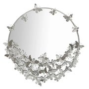 Specchio con Cornice Farfalla 30, Argento, Metallo, 91x3x94 cm