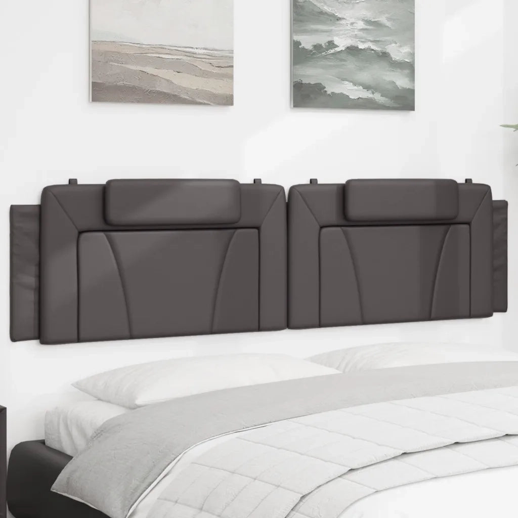 Cuscino Testiera Viana Grigio 200 cm in Similpelle 374817