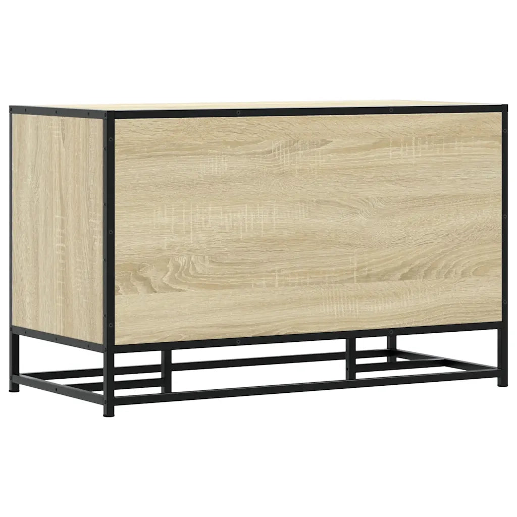 Scarpiera-Scaffale per scarpe Sonoma Rovere 84x40x53,5 cm in Truciolato e Metallo