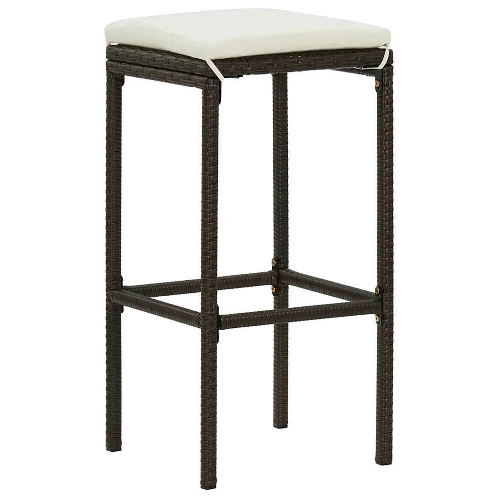 Set da Bar 3 pz in Polyrattan Marrone CFW7826665