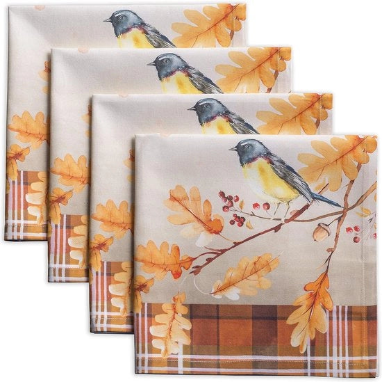 Set di 4 tovaglioli morbidi, 100% cotone, ideale per pranzi di famiglia, matrimoni, cocktail party, cucina, Natale/Anniversario (45 cm x 45 cm)