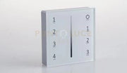 WALLPAD RF 2,4G CONTROLLO DIMMER VARIALUCE 4 ZONE 1 CANALE 8,6X8,6X3,6CM