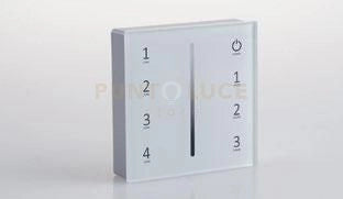 WALLPAD RF 2,4G CONTROLLO DIMMER VARIALUCE 4 ZONE 1 CANALE 8,6X8,6X3,6CM