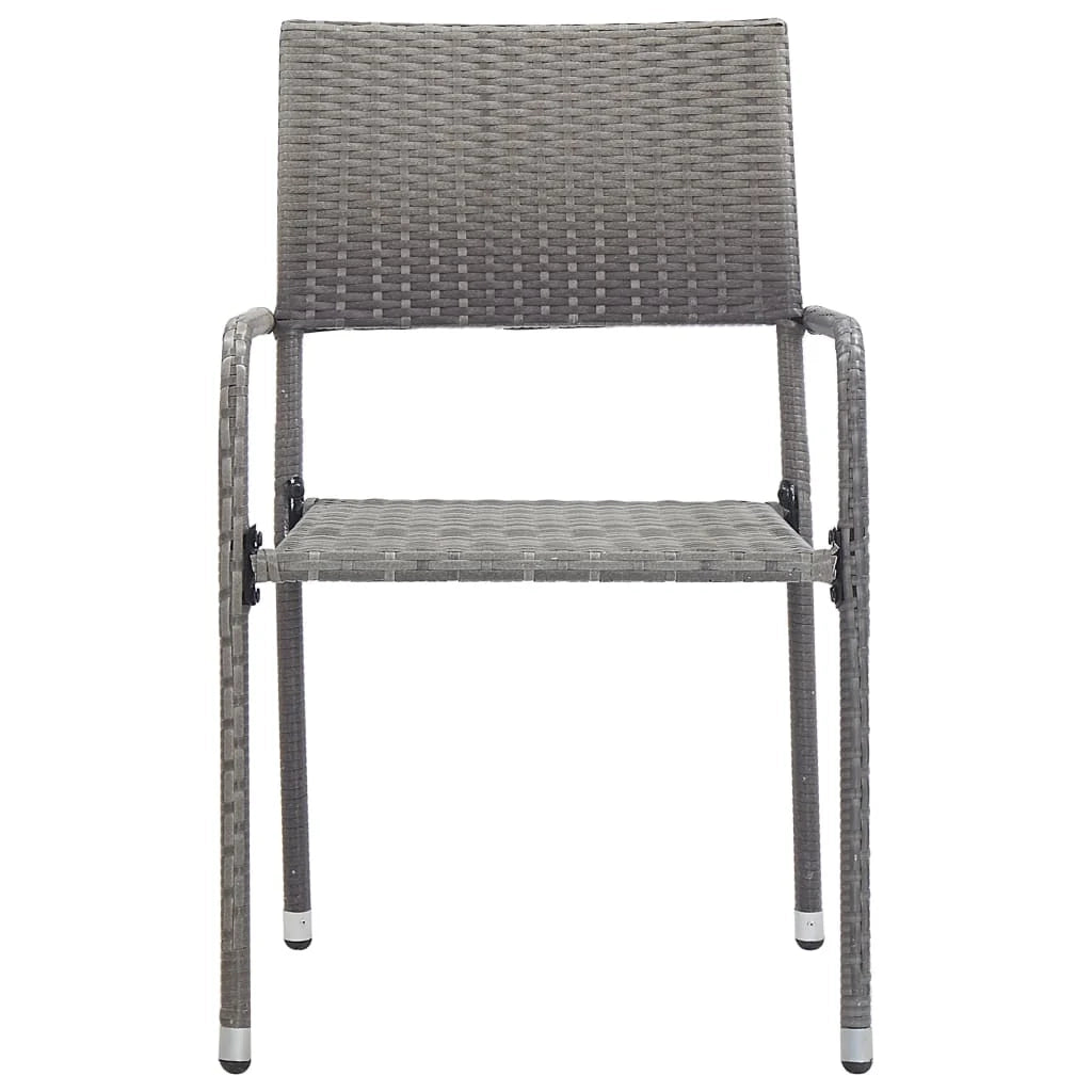 Set da pranzo da giardino per esterni 3 pezzi mobili grigi 02_0013622