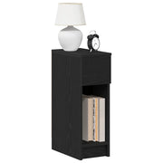 Comodini con Cassetto 2 pz Rovere Nero 20x36x60 cm 858698