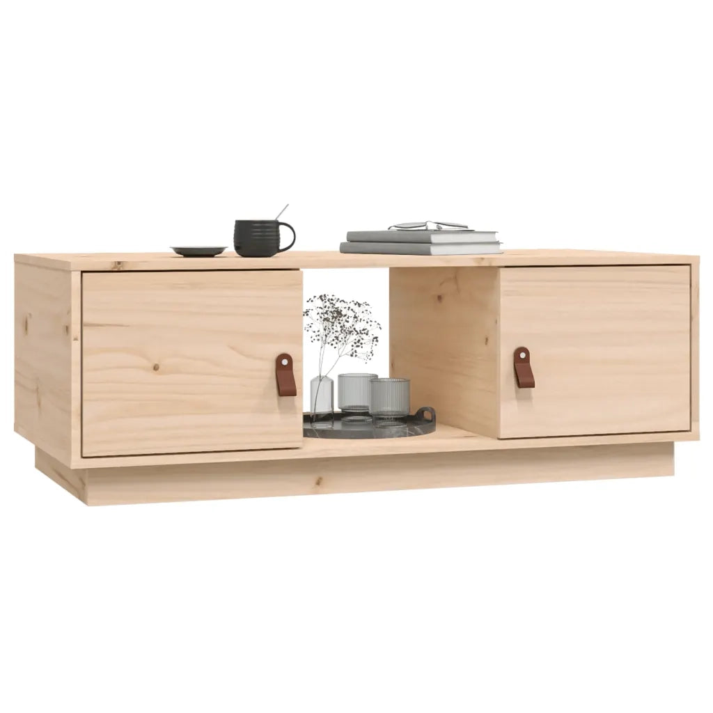 Tavolino da Salotto 100x50x35 cm in Legno Massello di Pino