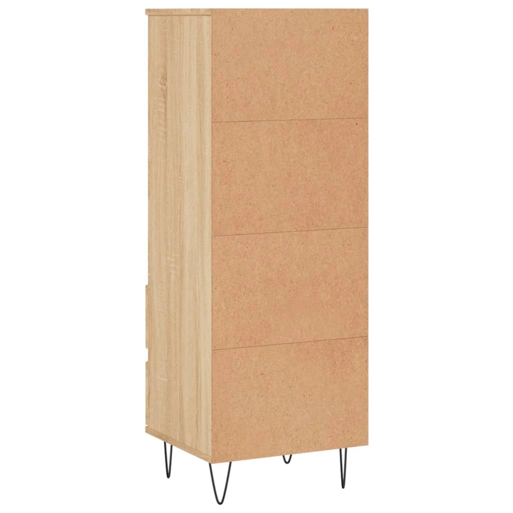Buffet credenza cassettiera armadio mobile contenitore organizer cucina soggiorno salotto rovere Sonoma alto 40 x 36 x 110 cm legno ingegnerizzato marrone 02_0034058