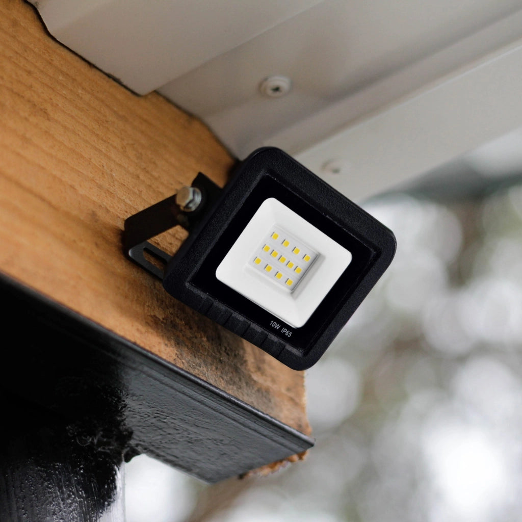 Faretto LED SMD 10W 4000K 120° IP65 nero esterno Polux