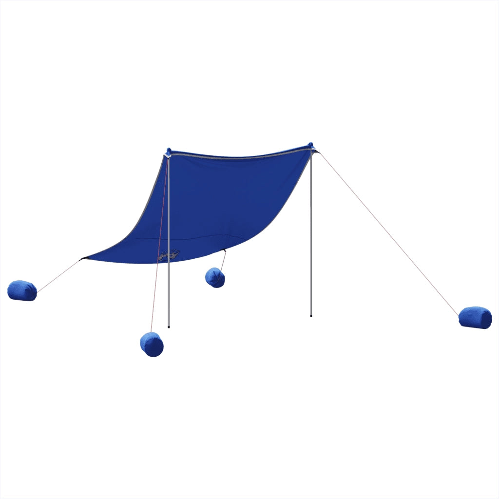 Baldacchino da Spiaggia con Ancore per la Sabbia Blu 214x236 cm 4008641