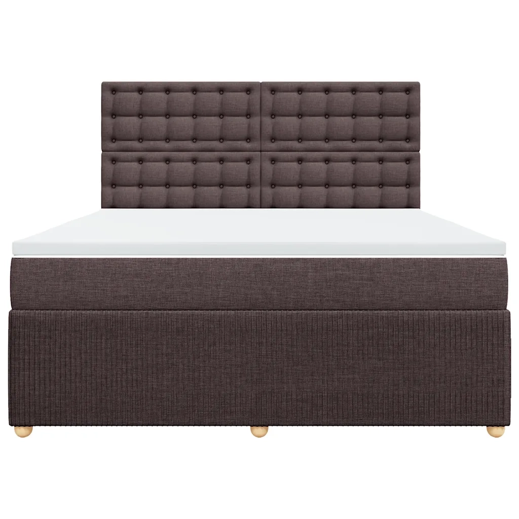Giroletto a Molle con Materasso Marrone Scuro 180x200cm Tessuto 3292152