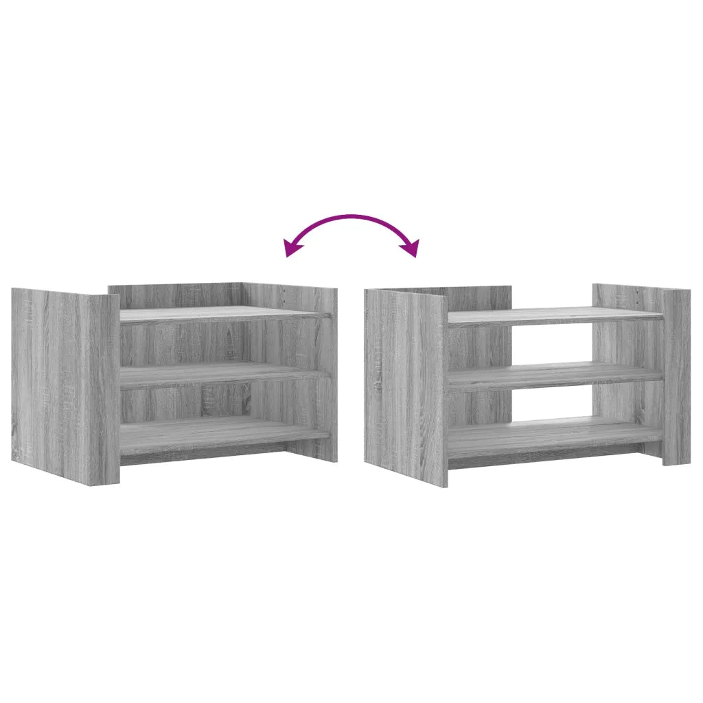 Tavolino Salotto Grigio Sonoma 80x50x50 cm Legno Multistrato 848344