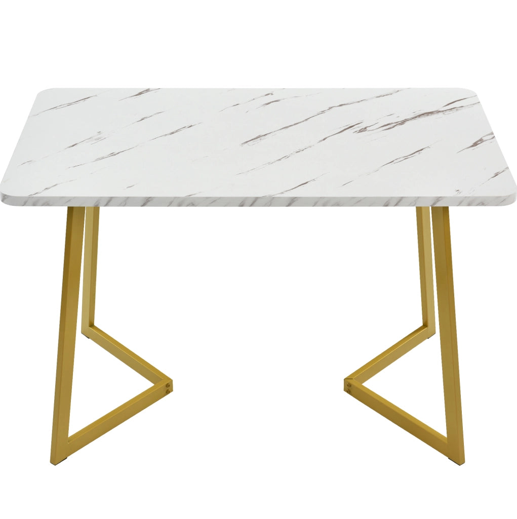 Set da pranzo 117x68x75 cm con 4 sedie in MDF; metallo e tessuto di lino grigio