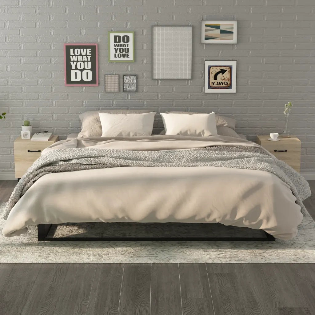 Set di 2 Comodini | Armadio da Notte | Mobiletto da notte in Rovere Sonoma 40x35x47,5 cm