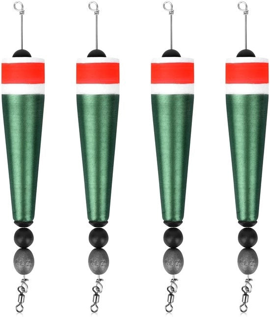 Accessori per Pesca - Poppatori per Bottiglie 4 Pezzi - Materiali per Pesca a Nettare - Accessori per Pesca - Pesca Leggera - 235 mm Lunghezza - Materiale EPS - Floats per Pesca