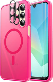 Hoes Magnetica con Protezione per Lente della Fotocamera e Schermo per Galaxy A16, Translucida e Resistente alla Vigna