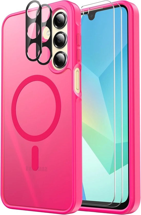 Hoes Magnetica con Protezione per Lente della Fotocamera e Schermo per Galaxy A16, Translucida e Resistente alla Vigna