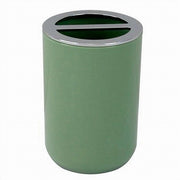 Trade Shop - Portaspazzolini Bicchiere Accessorio Bagno 2 Fori Verde Silver Contenitore 79875 -