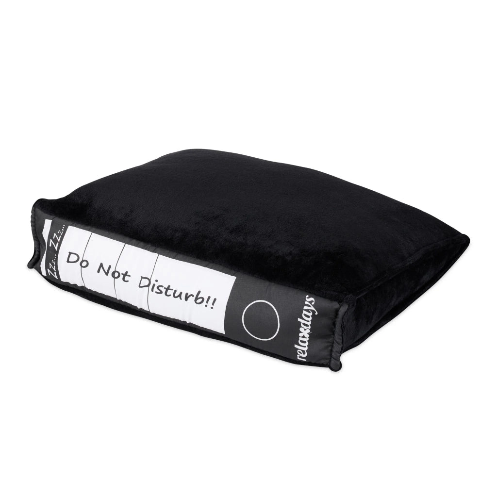 Cuscino a forma di raccoglitore per ufficio pisolino divertente 30 x 20 x 10 cm in peluche nero 13_0003949