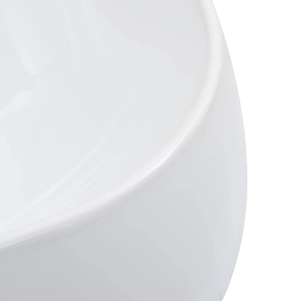 Lavabo da appoggio per l'interno del bagno cabina doccia cabina WC 44,5 x 39,5 cm ceramica bianca 02_0002614