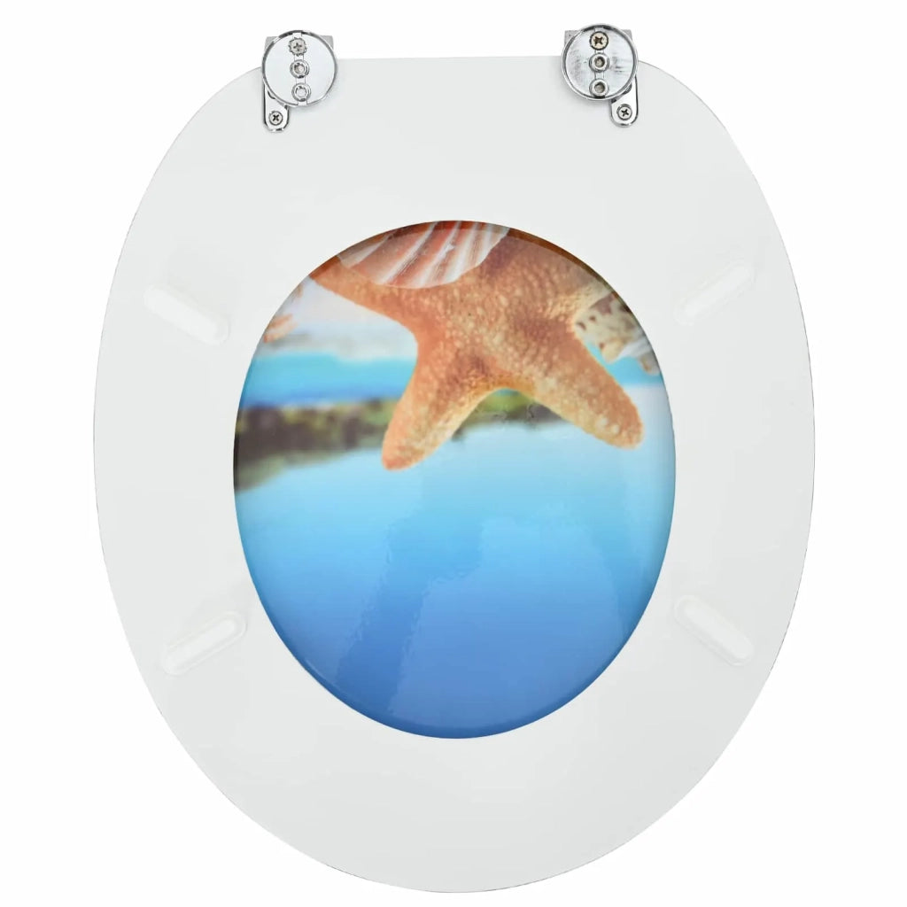 Sedile per toilette con chiusura morbida Blu Chiaro 44 x 38 cm