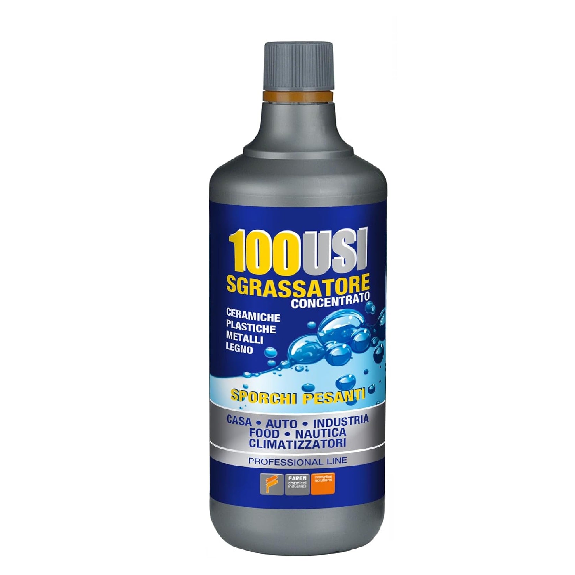 Sgrassatore 100 USI Faren detergente metalli plastica Auto Nautica industria Fai da te multiuso