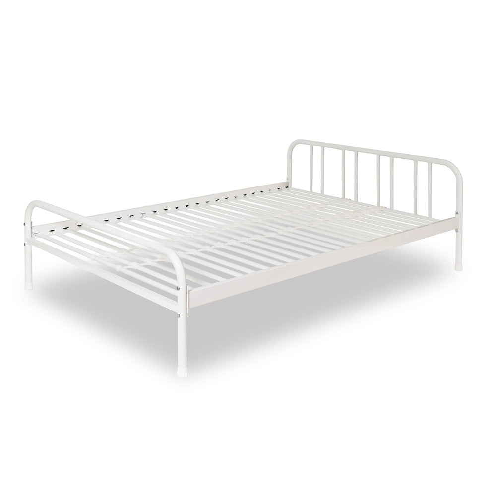 Letto matrimoniale in metallo Genoa colore bianco
