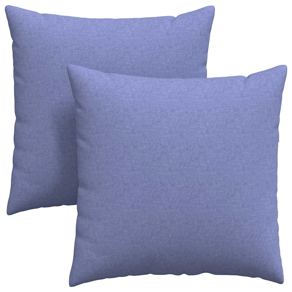 Cuscini da Divano 2 pz-Set di 2 Cuscini per Sofa Blu jeans 80 x 80 cm Tessuto