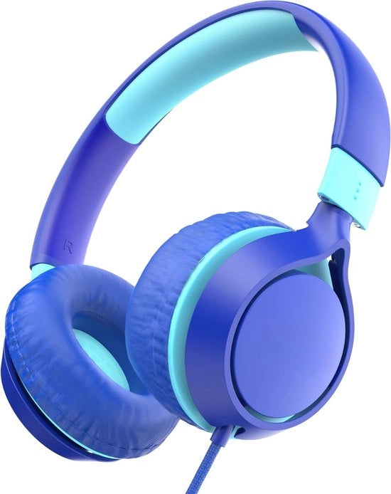 Cuffia per bambini con cavo - Cuffia per bambini - Cuffia per computer con cavo - Regolazione del volume sicura - Scuola - Tablet - Laptop - Viaggi - Ascolto della musica