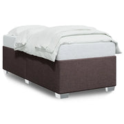 Letto singolo | Letto per adulti | Giroletto senza Materasso Marrone Scuro 100x200 cm Tessuto