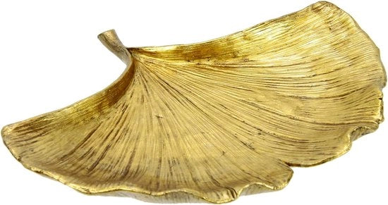 Decorazione da tavola a forma di foglia di ginkgo in resina poliesterica vaso da tavola vassoio decorativo decorazione da tavola oggetto decorativo dorato