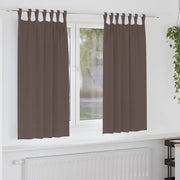 Tende Blackout con Anelli 2 pcs Marrone Scuro 175 x 140 cm 4107554