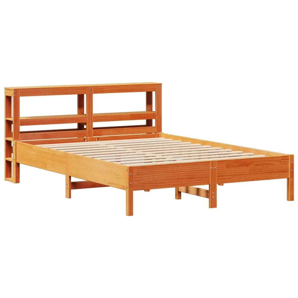 Giroletto senza Materasso Marrone Cera 140x200cm Massello Pino 3306149
